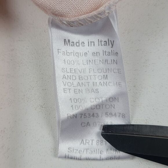 Terzo Milennio Pink Linen Shirt Blouse Women's size Medium - Picture 7 of 8